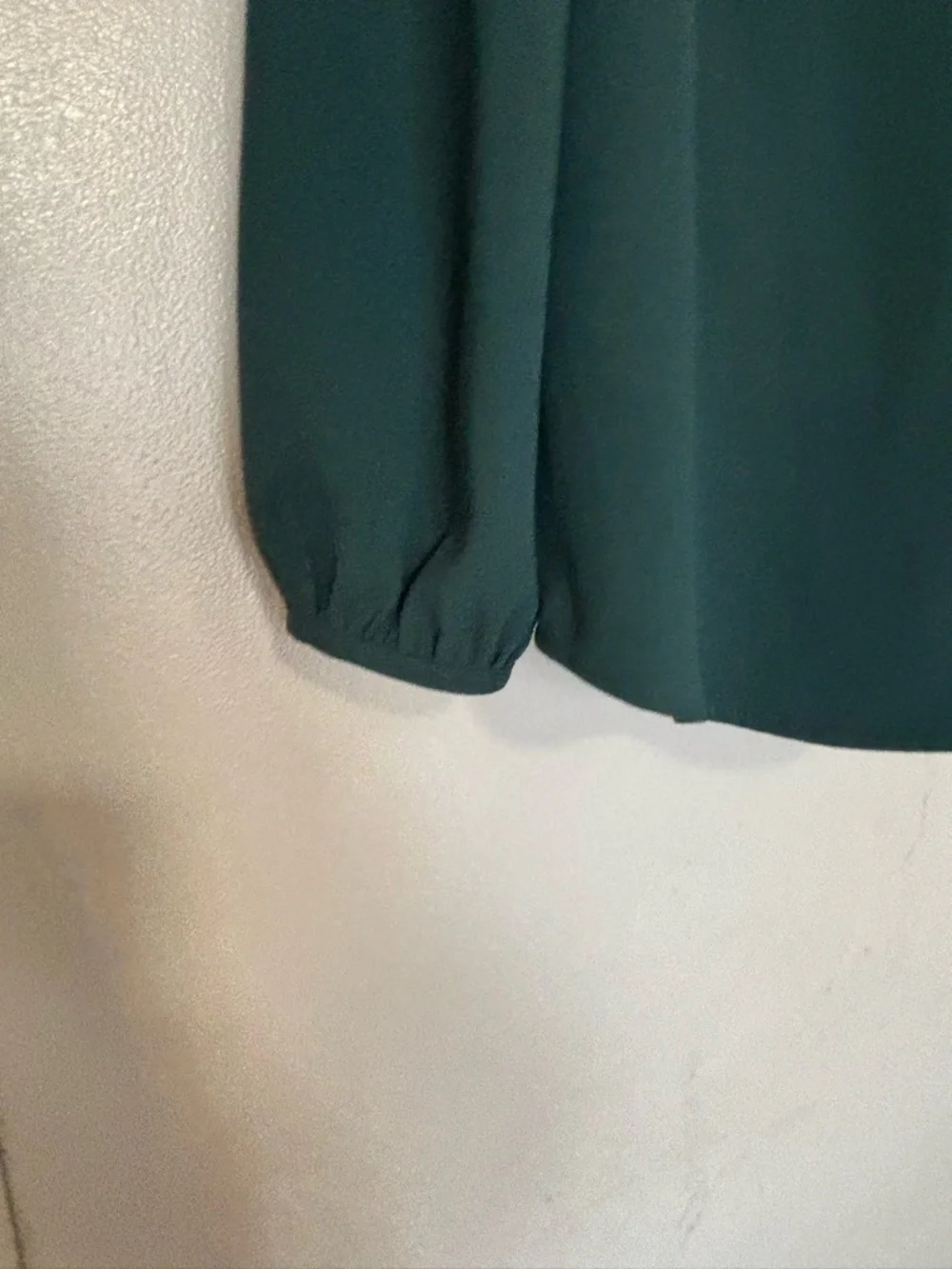 J Crew Womens Dark Green Ruffle Mock Neck Long Sleeve Blouse